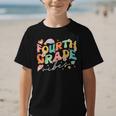 Fourth Grade Vibes 4th Grade Team Groovy Back To School Graphic Kid T-Shirt