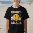 Fourth Grade Vibes Retro Smile Back To School 4th Grade Team Graphic Kid T-Shirt Fourth Grade Vibes Retro Smile Back To School 4th Grade Team Graphic Kid T-Shirt