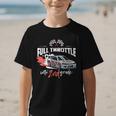 Full Throttle Into Second 2nd Grade Race Car Back To School Graphic Kid T-Shirt