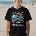 Goodbye 6th Grade Hello 7th Grade Graduation Back To School Graphic Kid T-Shirt