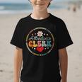 Groovy Attendance Clerk Back To School Appreciation Week Graphic Kid T-Shirt Groovy Attendance Clerk Back To School Appreciation Week Graphic Kid T-Shirt
