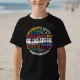 Groovy College Advisor Appreciation Week Back To School Graphic Kid T-Shirt Groovy College Advisor Appreciation Week Back To School Graphic Kid T-Shirt
