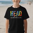 Head Custodian Women Tie Dye Back To School Appreciation Day Graphic Kid T-Shirt