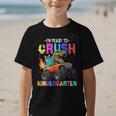 I'm Ready To Crush Kindergarten Dinosaur Dino Back To School Graphic Kid T-Shirt I'm Ready To Crush Kindergarten Dinosaur Dino Back To School Graphic Kid T-Shirt