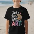 Just a Girl Who Loves Art Cute Back To School Kids Girls Graphic Kid T-Shirt Just a Girl Who Loves Art Cute Back To School Kids Girls Graphic Kid T-Shirt