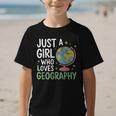Just a Girl Who Loves Geography Back To School Kids Girls Graphic Kid T-Shirt