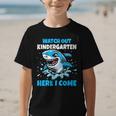Kids Back To School Watch Out Kindergarten Here I Come Shark Boys Graphic Kid T-Shirt