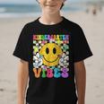 Kindergarten Vibes Smile Face Back To School Kinder Girl Kid Graphic Kid T-Shirt Kindergarten Vibes Smile Face Back To School Kinder Girl Kid Graphic Kid T-Shirt