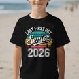 My Last First Day Senior 2026 Vintage Back To School Graphic Kid T-Shirt My Last First Day Senior 2026 Vintage Back To School Graphic Kid T-Shirt