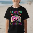 Leveled Up To High School Gaming Fun Back To School Tie Dye Graphic Kid T-Shirt Leveled Up To High School Gaming Fun Back To School Tie Dye Graphic Kid T-Shirt
