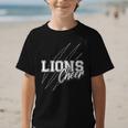 Lions Cheer Back To School Cheerleading Team Spirit Graphic Kid T-Shirt Lions Cheer Back To School Cheerleading Team Spirit Graphic Kid T-Shirt