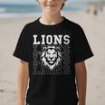 Lions School Spirit Fan Team Back To School Graphic Kid T-Shirt