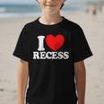 I Love Recess Red Heart Back To School Kids Recess Graphic Kid T-Shirt