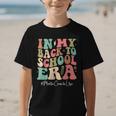 Math Coach In My Back To School Era Women Groovy Graphic Kid T-Shirt Math Coach In My Back To School Era Women Groovy Graphic Kid T-Shirt