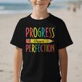 Motivational Quotes Back To School Progress Over Perfection Graphic Kid T-Shirt Motivational Quotes Back To School Progress Over Perfection Graphic Kid T-Shirt