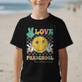 Peace Love Preschool Smile Face Back To School PRESCHOOL Graphic Kid T-Shirt