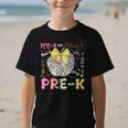 Pre-K Typography First Day Back To School Leopard Apple Graphic Kid T-Shirt