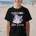 Preschool Here I Come Unicorn Back To School Girl Student Graphic Kid T-Shirt Preschool Here I Come Unicorn Back To School Girl Student Graphic Kid T-Shirt