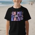 In My Principal Era Groovy School Principal Back To School Graphic Kid T-Shirt