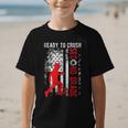Ready To Crush Second Grade Soccer USA Flag Back To School Graphic Kid T-Shirt Ready To Crush Second Grade Soccer USA Flag Back To School Graphic Kid T-Shirt