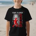 Ready To Crush Sixth Grade Soccer USA Flag Back To School Graphic Kid T-Shirt