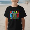Retro Back To School Kindergarten Ready To Level Up Gamer Graphic Kid T-Shirt Retro Back To School Kindergarten Ready To Level Up Gamer Graphic Kid T-Shirt