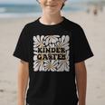 Retro Flower Power Squared Kindergarten Back To School Graphic Kid T-Shirt