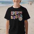 Retro Speech Squad Back To School Speech Therapist SLP Graphic Kid T-Shirt
