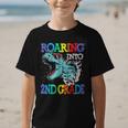 Roaring Into 2Nd Grade DinosaurRex Back To School Graphic Kid T-Shirt Roaring Into 2Nd Grade DinosaurRex Back To School Graphic Kid T-Shirt