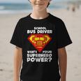 School Bus Driver Superhero Back To School Graphic Kid T-Shirt
