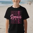 Senior 2025 Coquette Pink Bow Class Of 2025 Back To School Graphic Kid T-Shirt Senior 2025 Coquette Pink Bow Class Of 2025 Back To School Graphic Kid T-Shirt