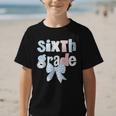 Sixth Grade Coquette Bow Pencil First Day Back To School Graphic Kid T-Shirt Sixth Grade Coquette Bow Pencil First Day Back To School Graphic Kid T-Shirt
