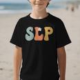 SLP Groovy Women Appreciation Day Hello Back To School Graphic Kid T-Shirt SLP Groovy Women Appreciation Day Hello Back To School Graphic Kid T-Shirt