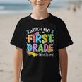 Watch Out First Grade Here I Come Back To School 1st Grade Graphic Kid T-Shirt Watch Out First Grade Here I Come Back To School 1st Grade Graphic Kid T-Shirt