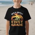Wild About First Grade Zoo Animals Back To School Safari Graphic Kid T-Shirt Wild About First Grade Zoo Animals Back To School Safari Graphic Kid T-Shirt