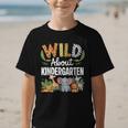 Wild About Kindergarten Back To School Jungle Theme Class Graphic Kid T-Shirt