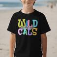 Wildcats School Spirit Groovy Back To School Girls Graphic Kid T-Shirt Wildcats School Spirit Groovy Back To School Girls Graphic Kid T-Shirt