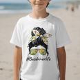 Bus Driver Life Messy Bun Back To School Bus Driver Graphic Kid T-Shirt