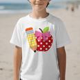 Girls Back To School Apple Toddler First Day Of Preschool Graphic Kid T-Shirt