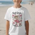 Girls Back To School Cappuccina Italian Brainrot First Grade Graphic Kid T-Shirt Girls Back To School Cappuccina Italian Brainrot First Grade Graphic Kid T-Shirt