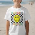 Girls Kindergarten Vibes Smile Face Back To School Kinder Graphic Kid T-Shirt Girls Kindergarten Vibes Smile Face Back To School Kinder Graphic Kid T-Shirt