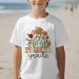 Groovy Fourth Grade Wildflowers Back To School 4th Grade Graphic Kid T-Shirt Groovy Fourth Grade Wildflowers Back To School 4th Grade Graphic Kid T-Shirt