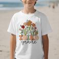 Groovy Third Grade Wildflowers Back To School 3rd Grade Graphic Kid T-Shirt Groovy Third Grade Wildflowers Back To School 3rd Grade Graphic Kid T-Shirt