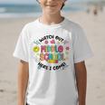 Groovy Watch Out Middle School Here I Come Back To School Graphic Kid T-Shirt Groovy Watch Out Middle School Here I Come Back To School Graphic Kid T-Shirt