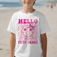 Hello Fifth Grade Coquette Bow Back To School 5th Grade Girl Graphic Kid T-Shirt