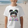 Hello Kindergarten Shirt Messy Bun Tie Dye Back To School Graphic Kid T-Shirt Hello Kindergarten Shirt Messy Bun Tie Dye Back To School Graphic Kid T-Shirt