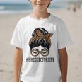 HR Director Leopard Messy Bun Appreciation Back To School Performance Graphic Kid T-Shirt