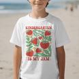 Kindergarten Is My Jam Boho Floral Strawberry Back To School Graphic Kid T-Shirt Kindergarten Is My Jam Boho Floral Strawberry Back To School Graphic Kid T-Shirt