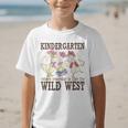 Kindergarten Wild West Goose Cowboy Goose Back To School Graphic Kid T-Shirt Kindergarten Wild West Goose Cowboy Goose Back To School Graphic Kid T-Shirt