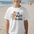 Lil Miss 4th Grade Coquette Bow Pencil Back To School Girls Graphic Kid T-Shirt Lil Miss 4th Grade Coquette Bow Pencil Back To School Girls Graphic Kid T-Shirt